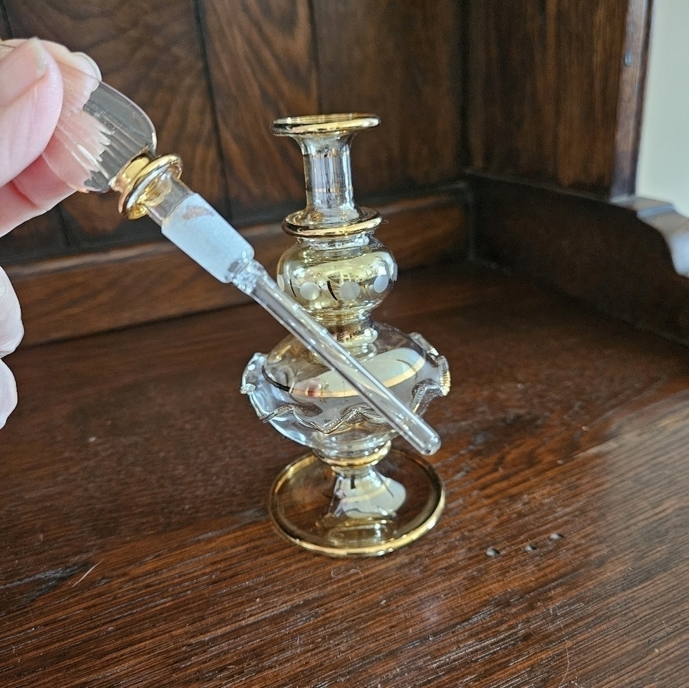 Vintage Egyptian hand blown glass perfume. - Picture 5 of 11